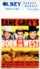 Born to the West movie poster print featuring John Wayne, Marsha Hunt, and Johnny Mack Brown from the 1937 film.