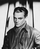 James Cagney wearing a leather jacket photo print, classic Hollywood style.