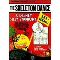 The Skeleton Dance movie poster 11x17 print, featuring whimsical dancing skeletons.