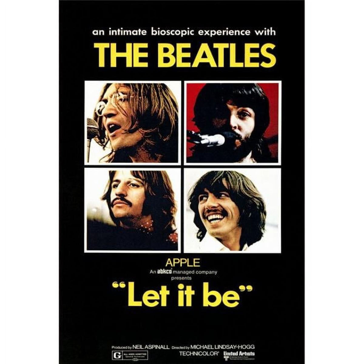 Let It Be Movie Poster Print 27x40 - vibrant movie art