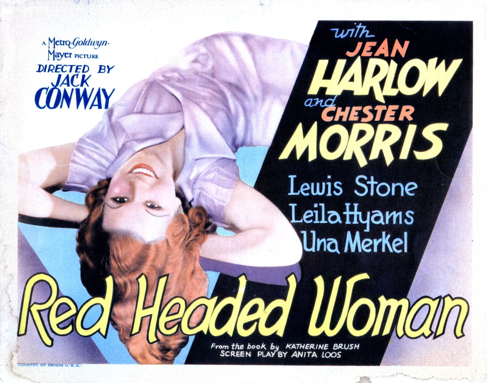 Jean Harlow Red-Headed Woman Movie Masterprint Poster