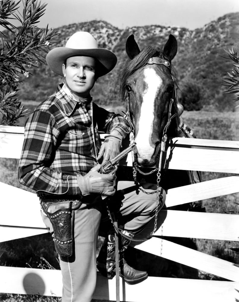 Gene Autry photo poster print showcasing the iconic American cowboy and musician.