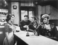 Marlon Brando in The Wild One photo print showcasing his iconic role.