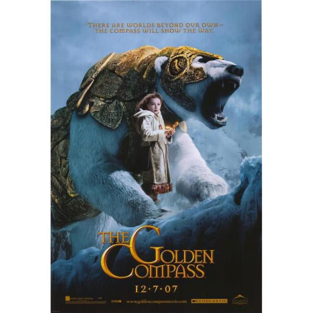 His Dark Materials: The Golden Compass movie poster print measuring 27x40 inches.