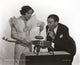 George Burns and Gracie Allen cooking in a banjo photo print