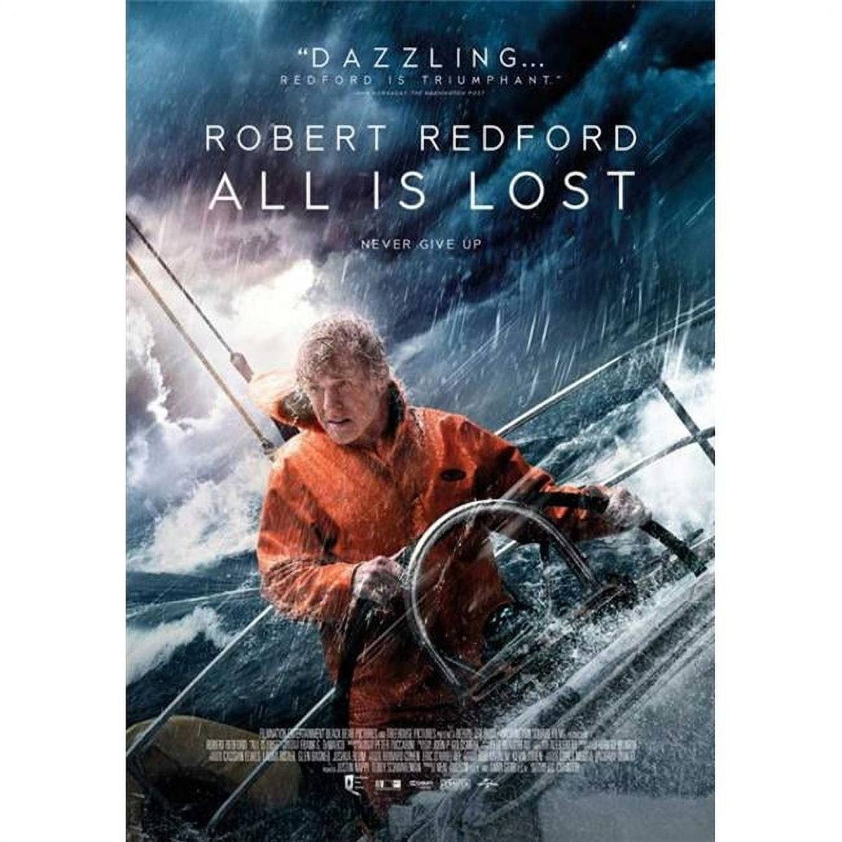 All is Lost Movie Poster Print 27x40 featuring Robert Redford