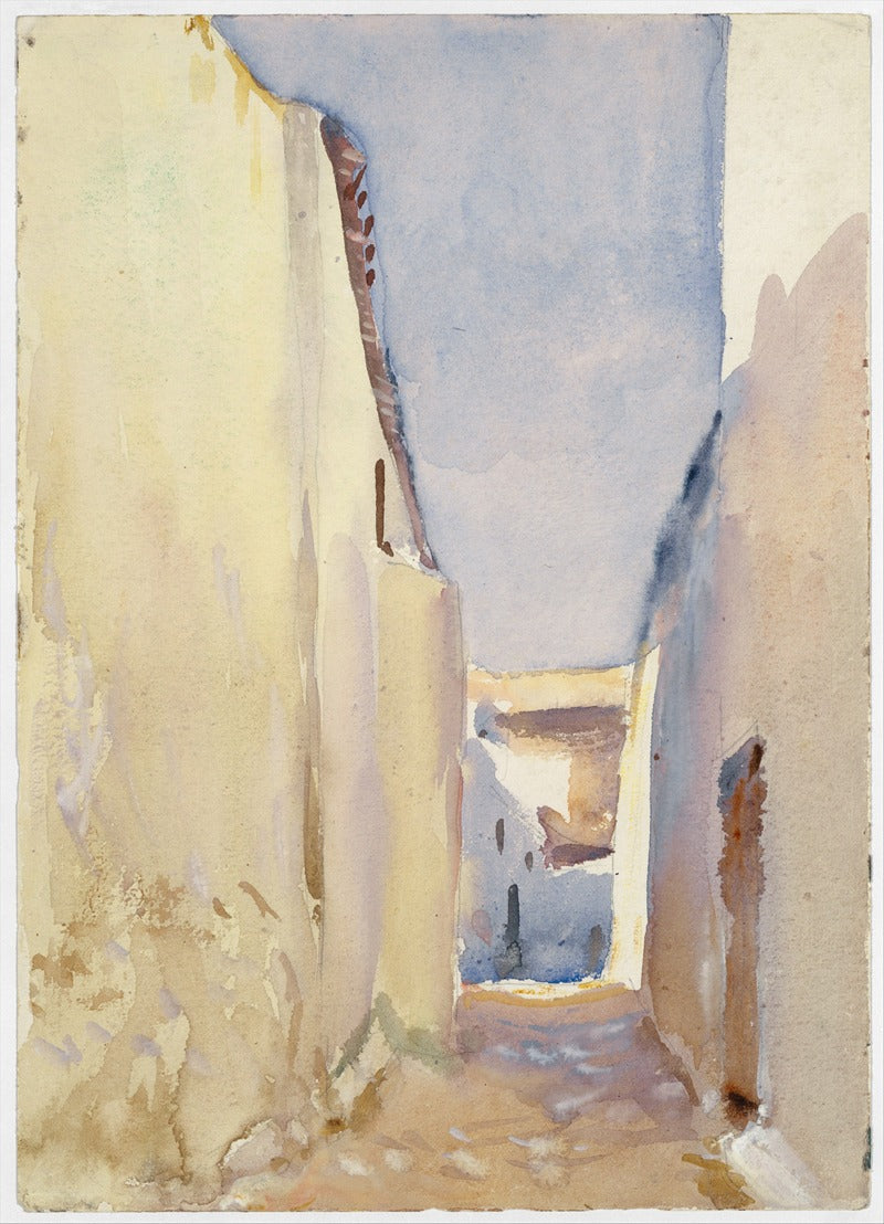 Tangier poster print by John Singer Sargent, vibrant landscape
