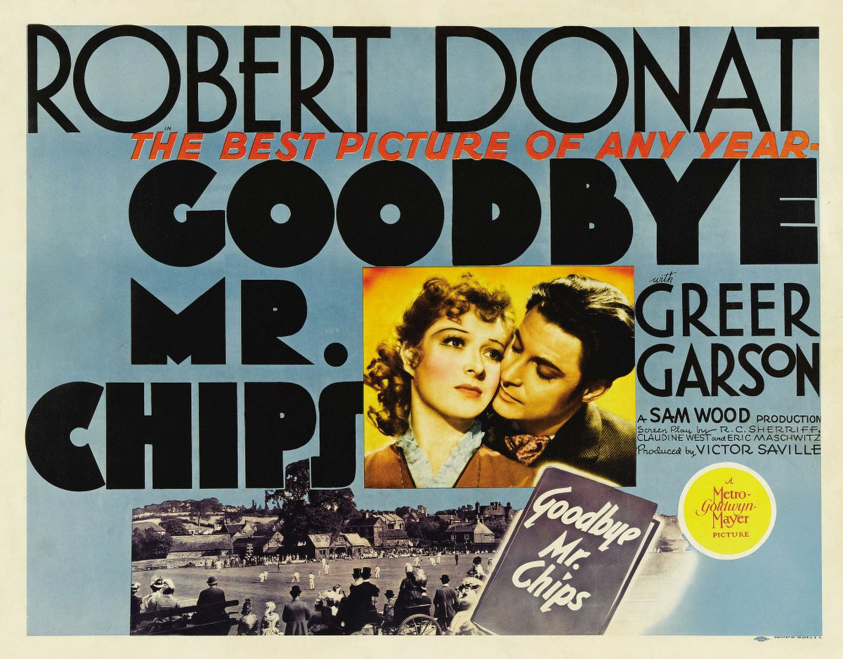 Goodbye Mr. Chips Movie Masterprint Poster featuring Greer Garson and Robert Donat.