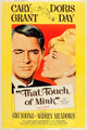 That Touch of Mink movie poster print featuring Cary Grant and Doris Day, classic film art.