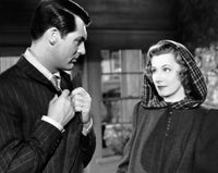 My Favorite Wife movie photo poster featuring Cary Grant and Irene Dunne.