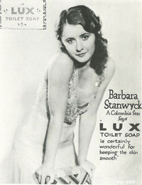 Barbara Stanwyck Lux advertisement photo print in multiple sizes.