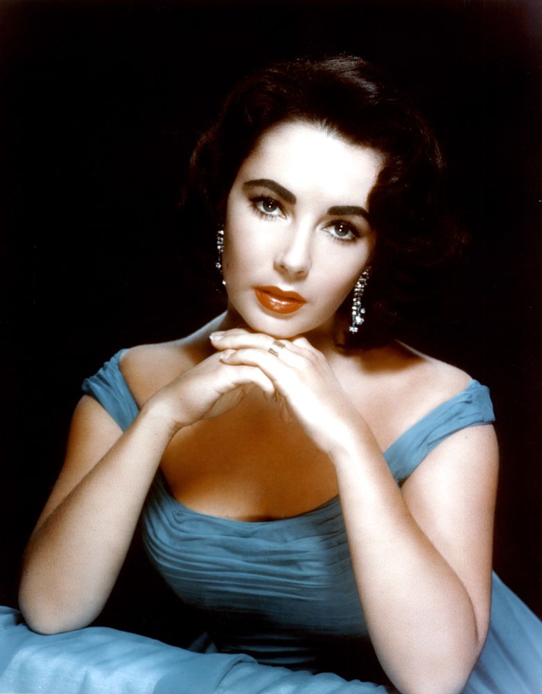 Elizabeth Taylor 1950s poster print showcasing classic Hollywood elegance.