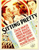 Sitting Pretty movie poster print featuring Ginger Rogers and Jack Haley from 1933.