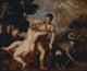 Venus and Adonis Poster Print showcasing classical mythology artwork.