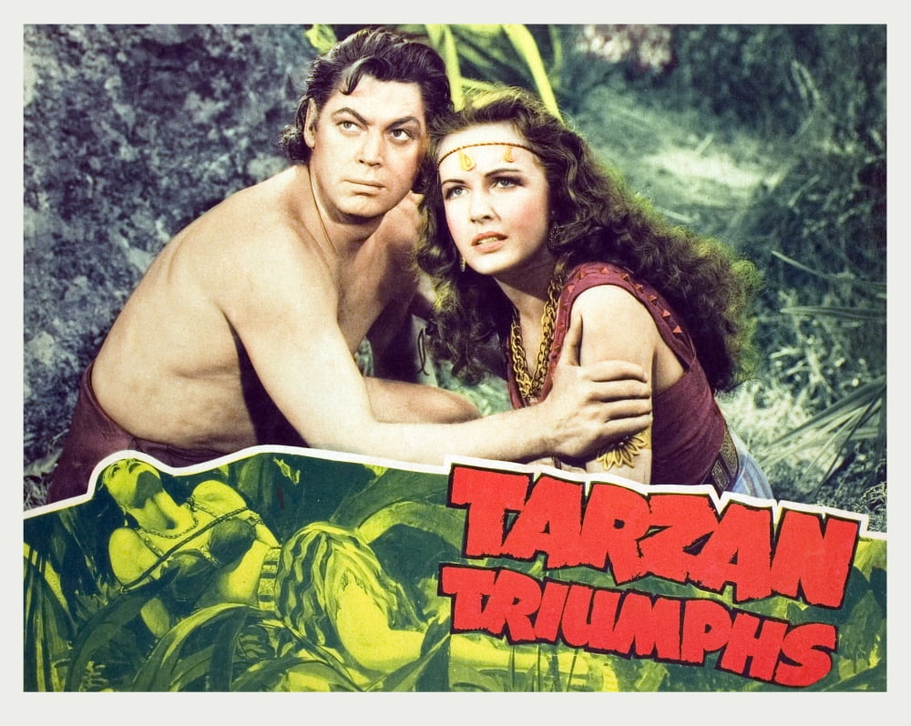 Tarzan Triumphs Movie Masterprint Poster featuring Johnny Weissmuller and Frances Gifford