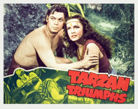 Tarzan Triumphs Movie Masterprint Poster featuring Johnny Weissmuller and Frances Gifford
