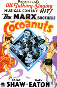 The Cocoanuts movie poster featuring Marx Brothers - 1929 art print