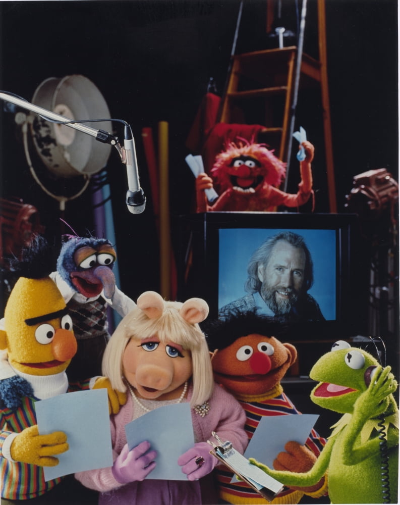 Jim Henson with Sesame Street characters photo print