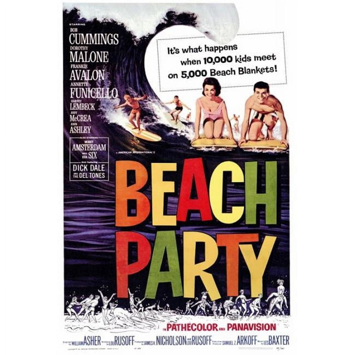 Beach Party Movie Poster Print showcasing summer fun and vibrant colors.