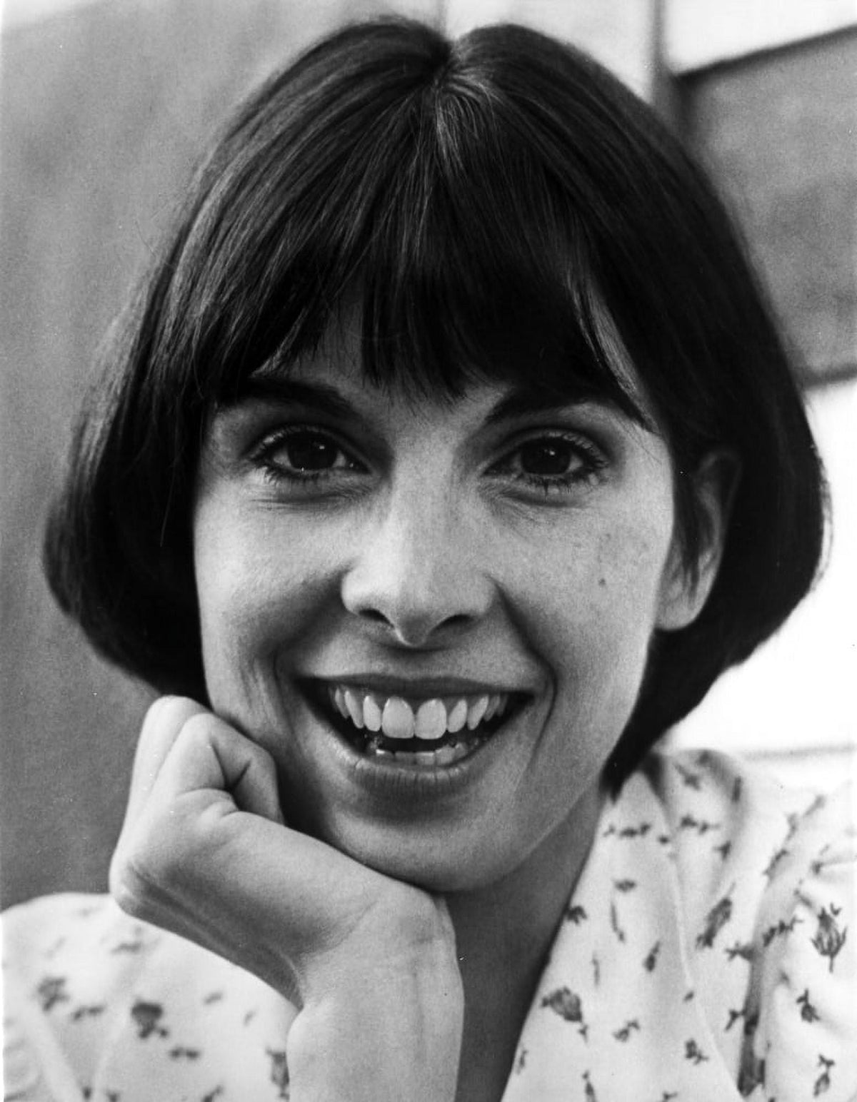 Talia Shire wearing a printed blouse photo print