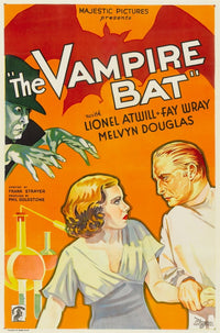 The Vampire Bat movie masterprint poster from 1933 featuring Fay Wray and Lionel Atwill.