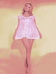 Ann Margret photo print in pink outfit, vintage cinema decor.