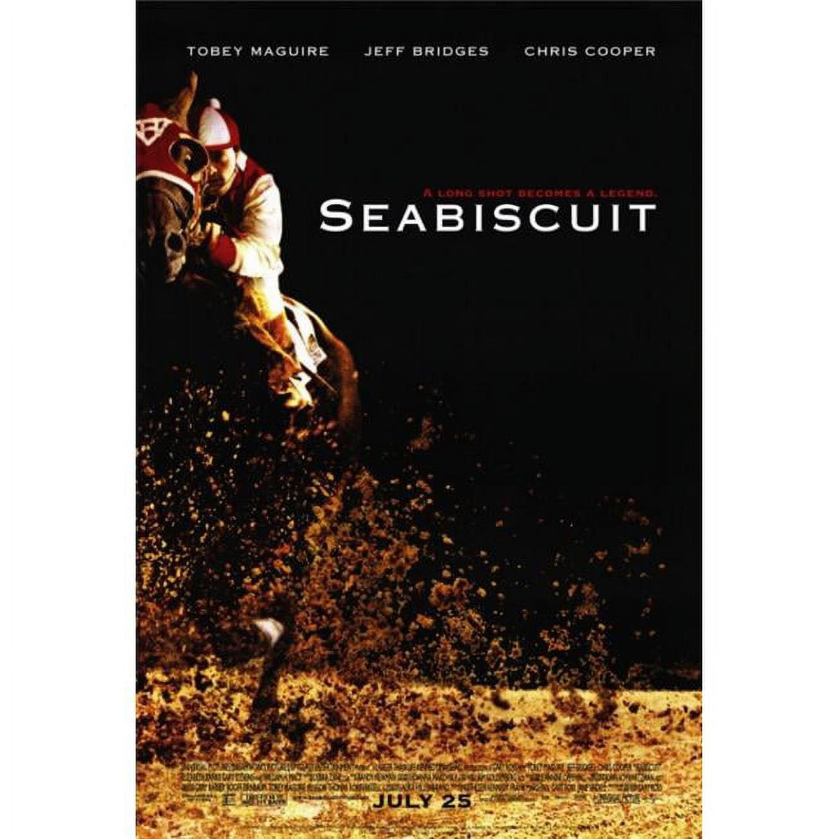 Seabiscuit Movie Poster Print (27 x 40) featuring the iconic racing film.