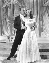 Fred Astaire black and white photo print with woman in dress
