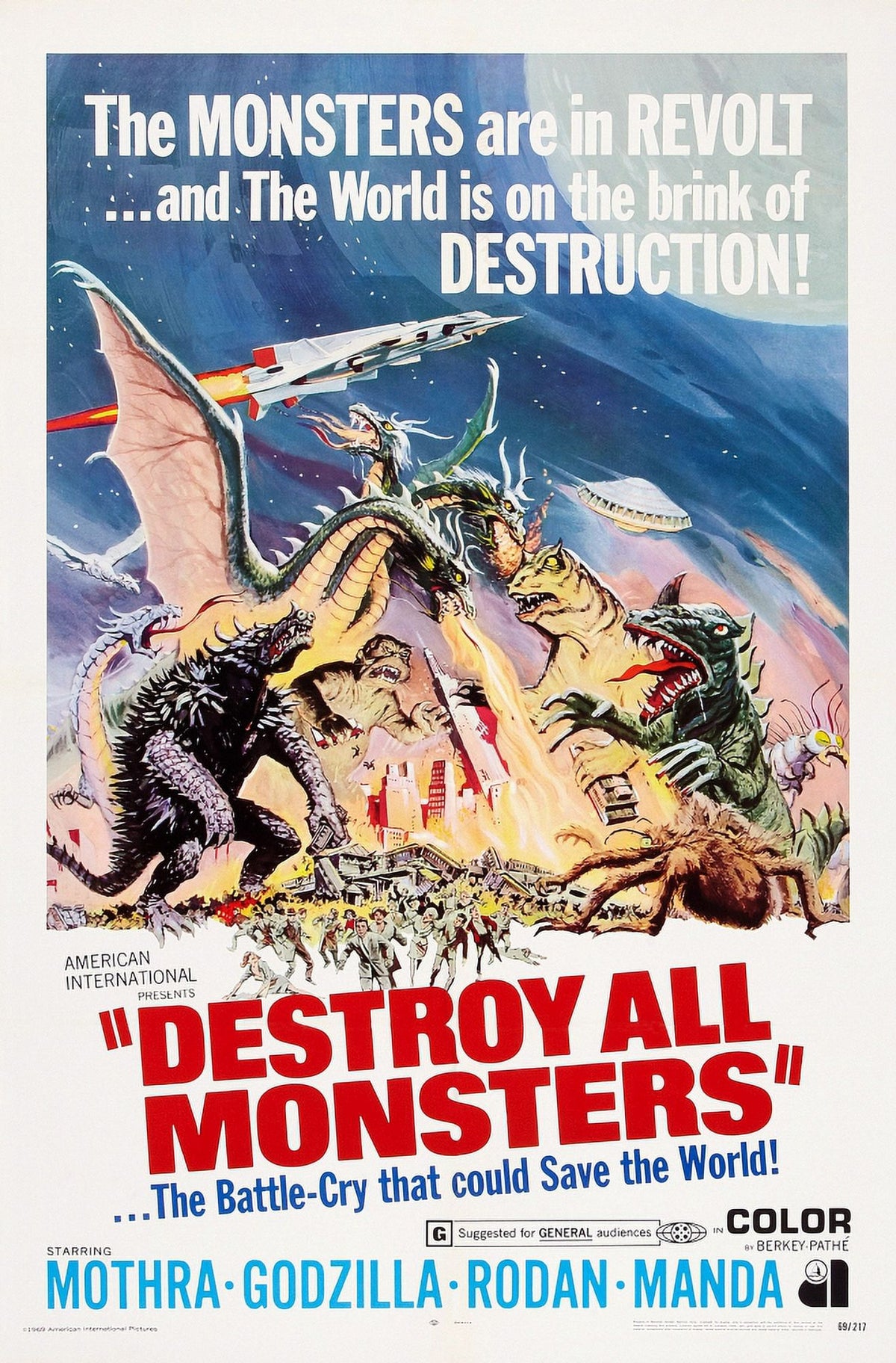 Destroy All Monsters Movie Masterprint Poster 1968