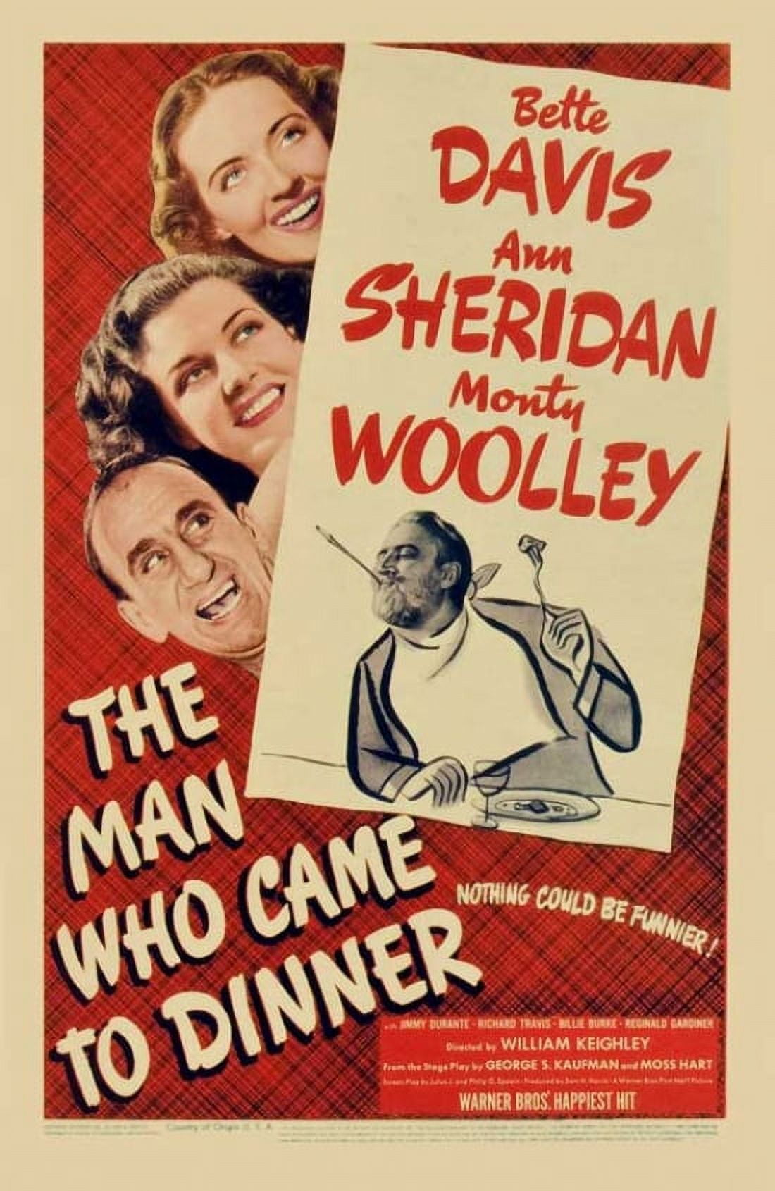 The Man Who Came to Dinner movie poster in 11x17 size.