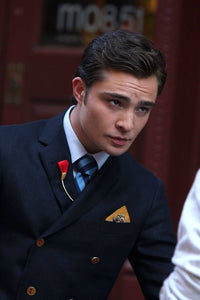 Ed Westwick on location for Gossip Girl in Soho, NYC, July 2009