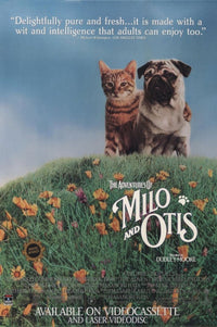 Milo and Otis movie poster in 11 x 17 size.