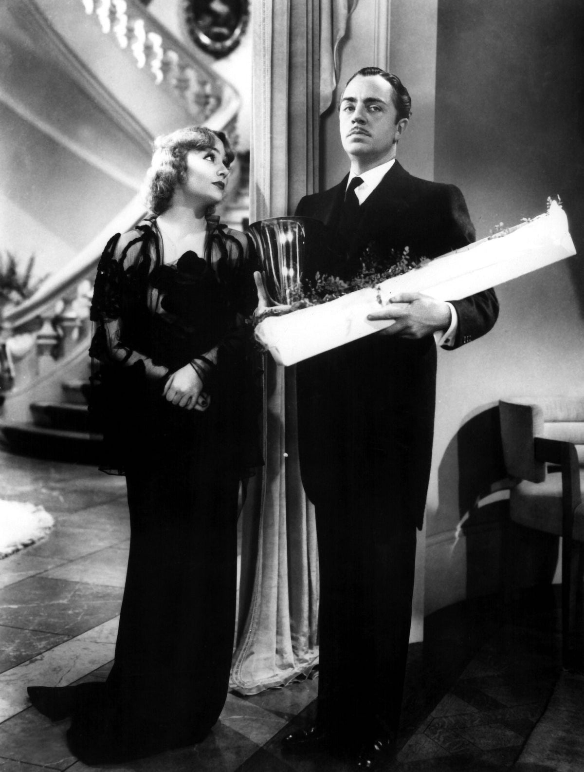 My Man Godfrey photo print with Carole Lombard and William Powell from the 1936 film.