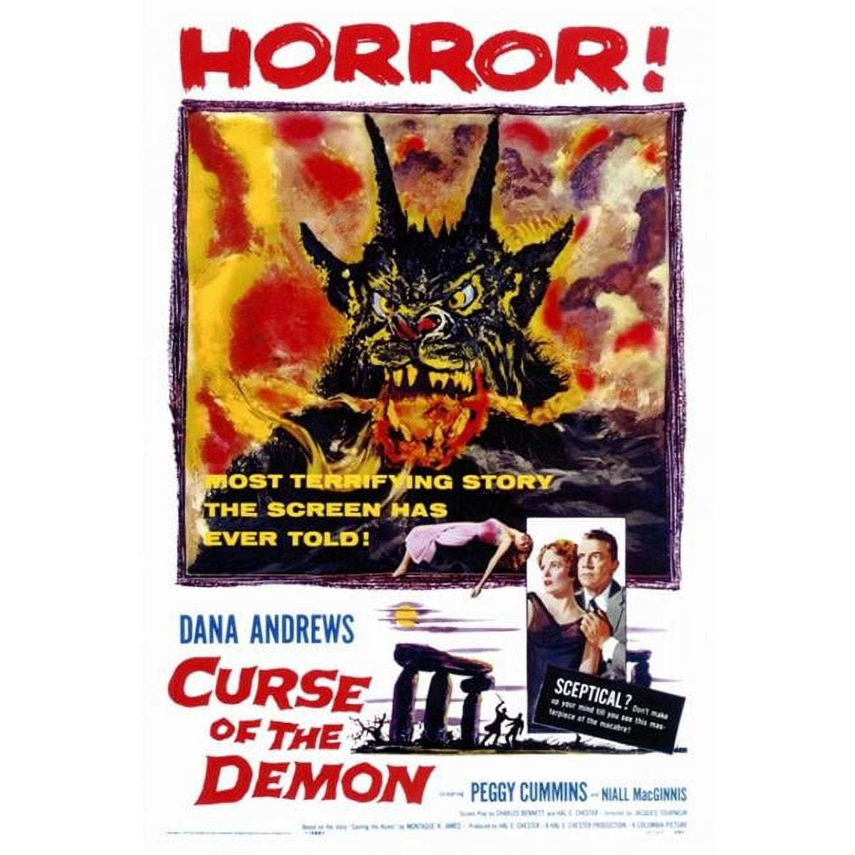 Curse of the Demon Movie Poster Print 27x40