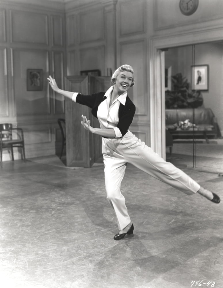 Doris Day dancing photo print capturing classic Hollywood charm.