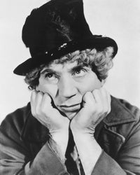 Harpo Marx portrait poster print, capturing the essence of classic comedy.