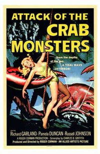 Attack of the Crab Monsters vintage movie poster 11x17