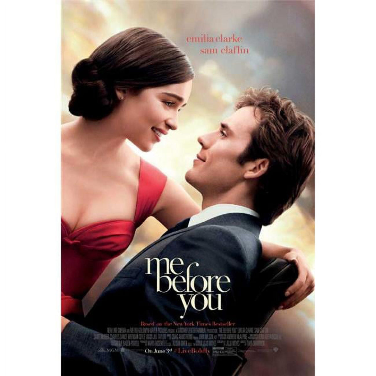Me Before You Movie Poster 27x40 print featuring heartfelt film design.