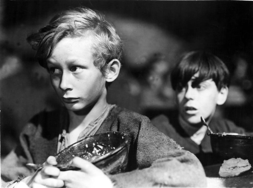 Oliver Twist 1948 Movie Masterprint Poster featuring John Howard Davies and Anthony Newley.