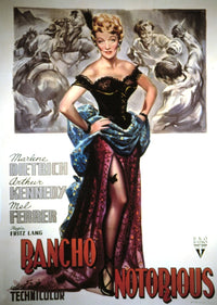 Rancho Notorious Movie Masterprint Poster featuring Marlene Dietrich 1952