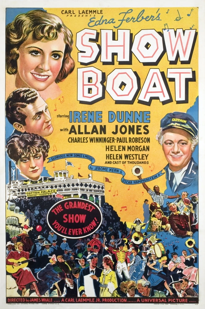 Show Boat Movie Poster Print featuring Irene Dunne and Allan Jones from 1936.