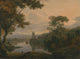 River Landscape art poster print by George Barret, showcasing a serene river scene.