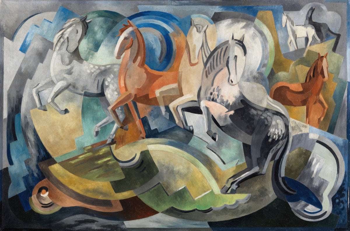 Achill Horses Fine Art Print by Mainie Jellett - 1941