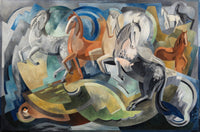 Achill Horses Fine Art Print by Mainie Jellett - 1941