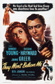 They Won't Believe Me movie masterprint poster featuring Susan Hayward and Robert Young.
