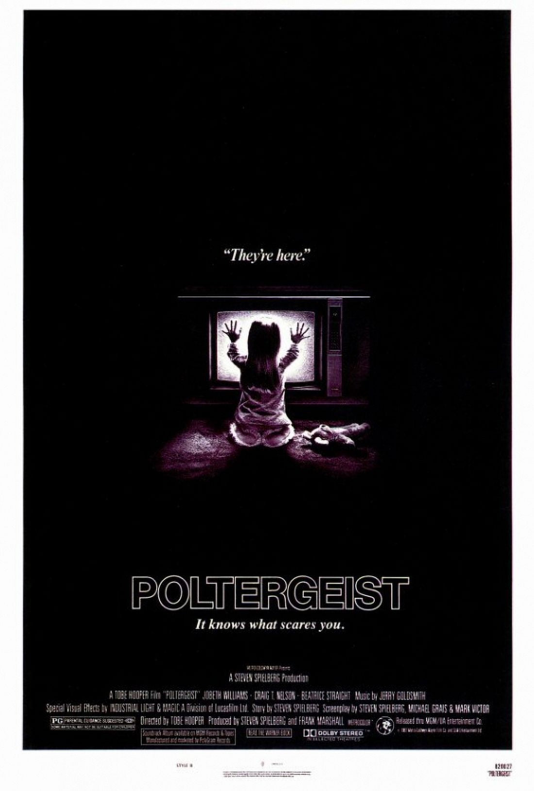 Poltergeist movie poster print showcasing classic horror art.