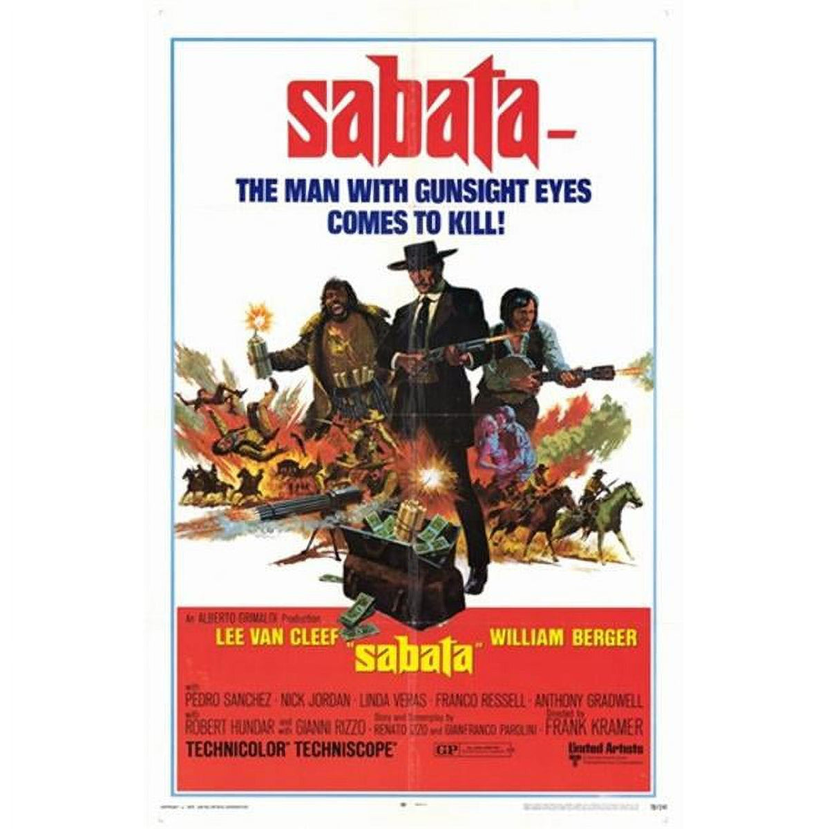 Sabata Movie Poster 11x17 print featuring classic western film art.