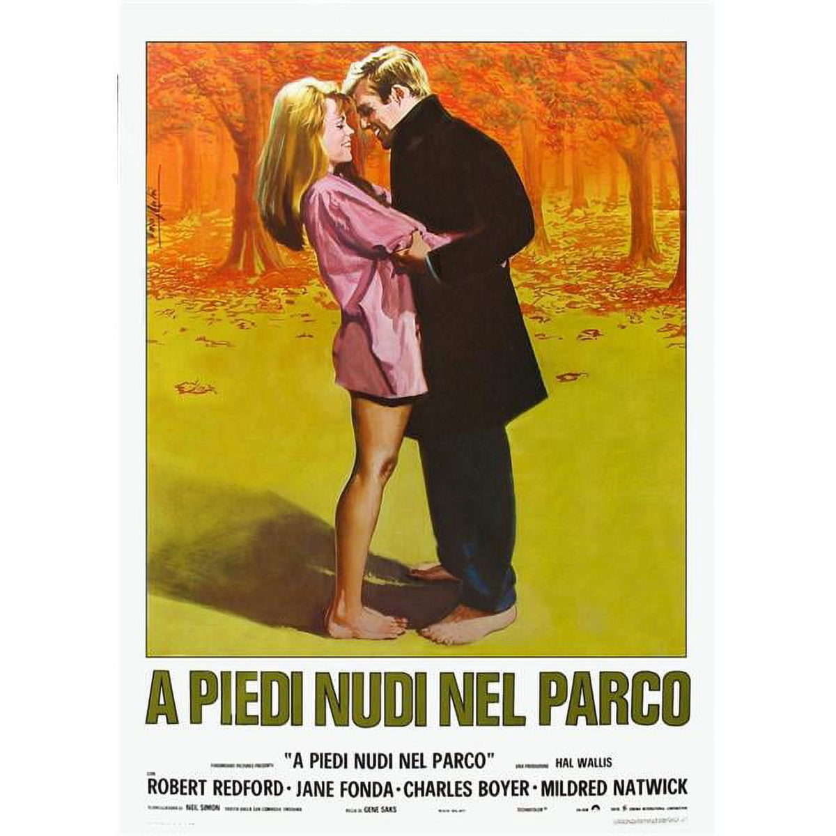 Barefoot in the Park movie poster featuring Jane Fonda and Robert Redford