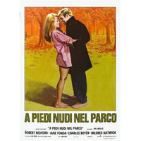 Barefoot in the Park movie poster featuring Jane Fonda and Robert Redford