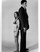 Barbara Bach in Bikini and Richard Kiel in Suit Black and White Photo Print from The Spy Who Loved Me